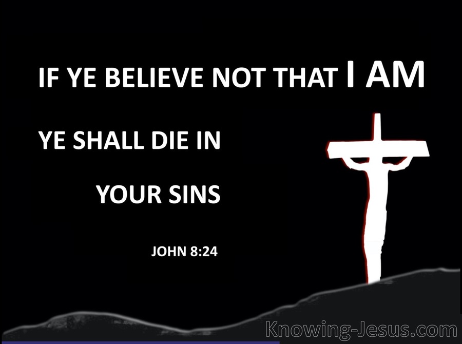John 8:24 Believe that I AM (white)